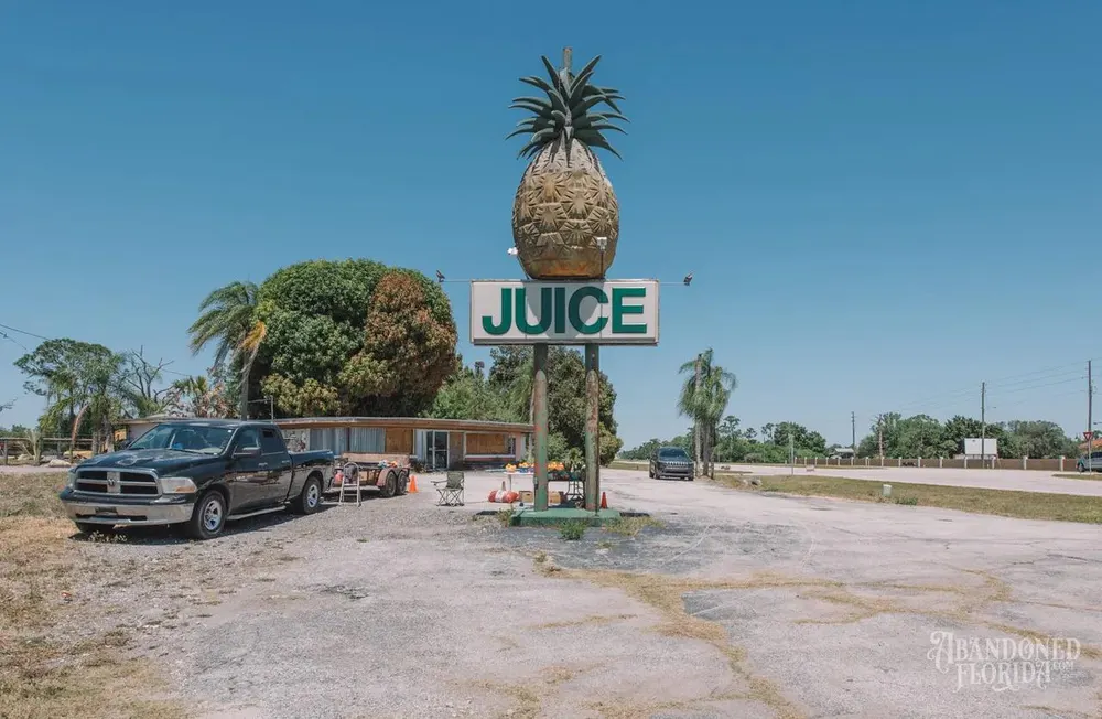Juice Fruit Sign — in real life